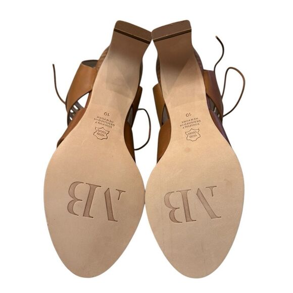 MATT BERNSON Tan Oiled Leather Miro Gladiator Heels Dustbag Size 10 NIB - Picture 6 of 6